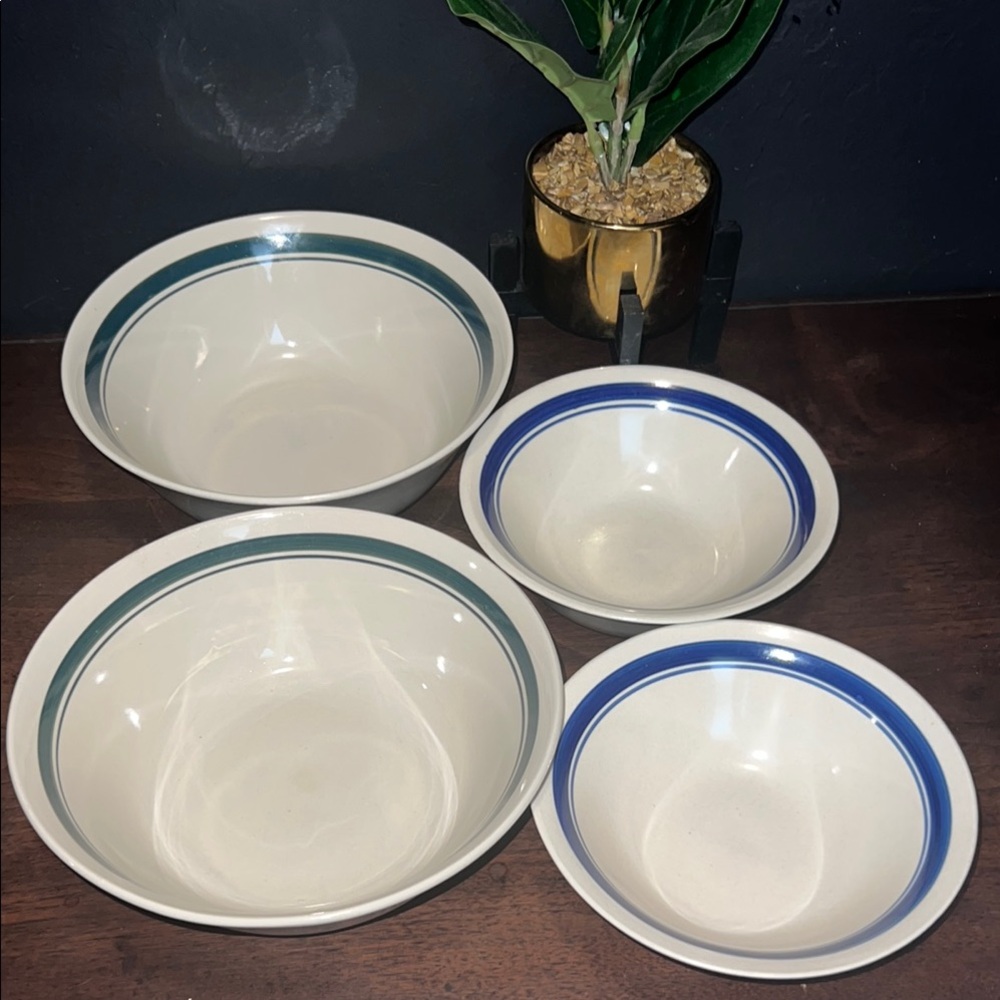 Vintage White and Blue Dinnerware Set Timeless Design